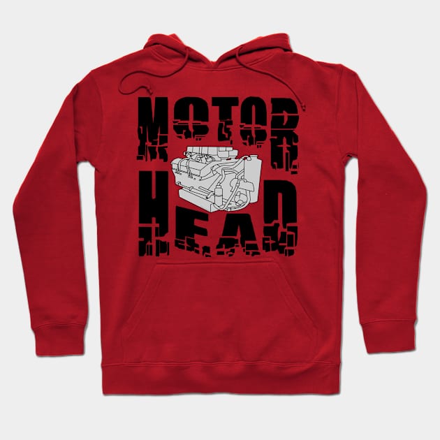 Motor Head Engine Hoodie by Barthol Graphics